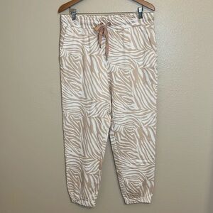 NWT C&C California Rose Dust Zebra Print Jogger Pant